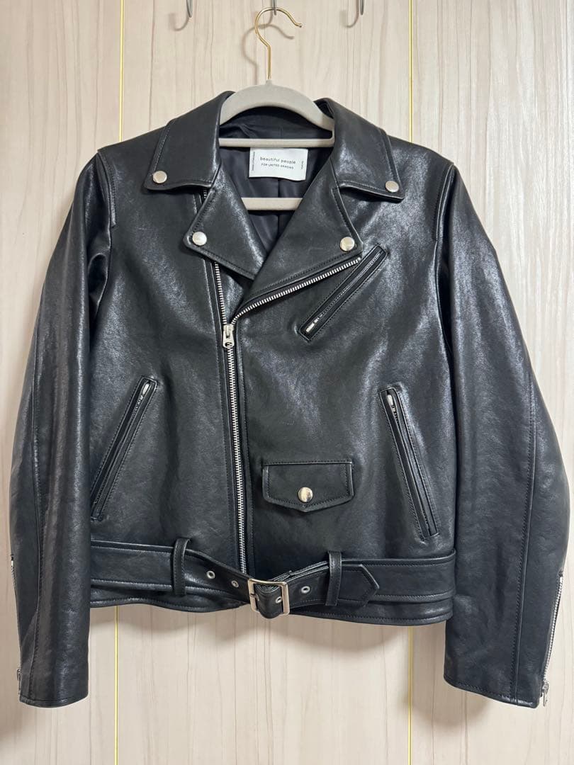 beautiful people ライダースジャケット ブラック