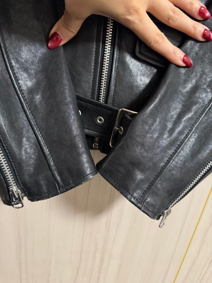 beautiful people ライダースジャケット ブラック