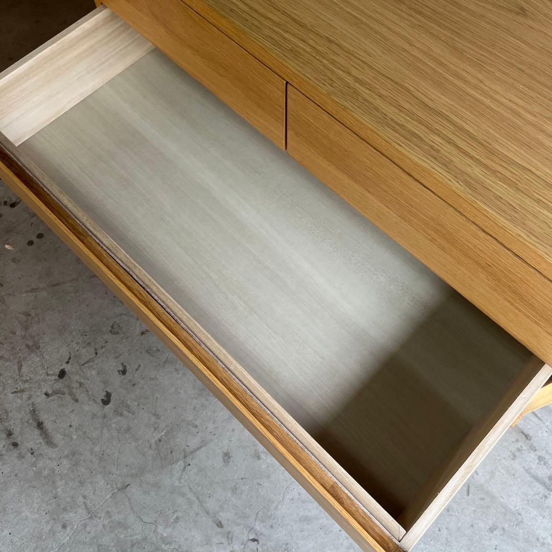 栗おこわ★無印 木製チェスト４段　オーク材