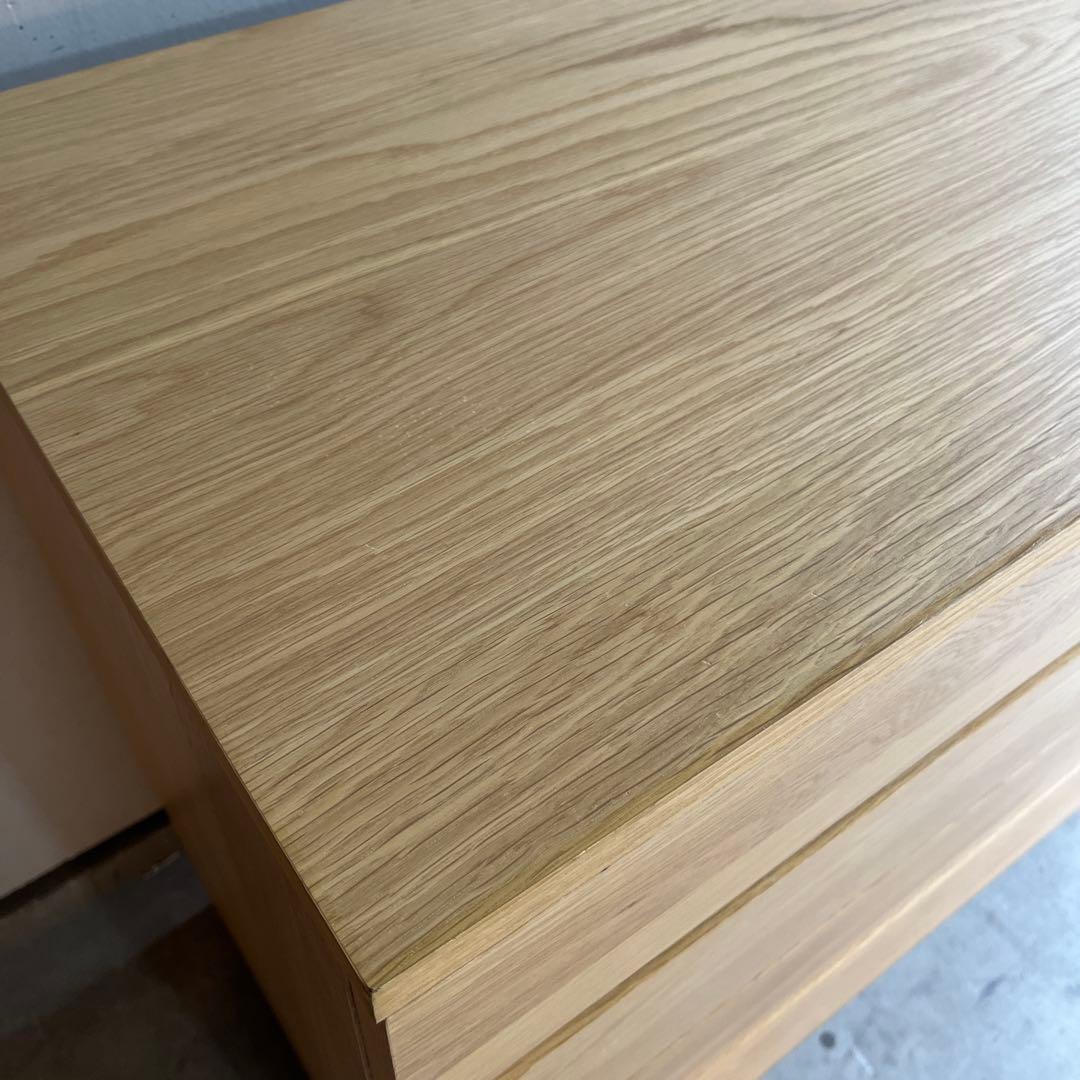 栗おこわ★無印 木製チェスト４段　オーク材