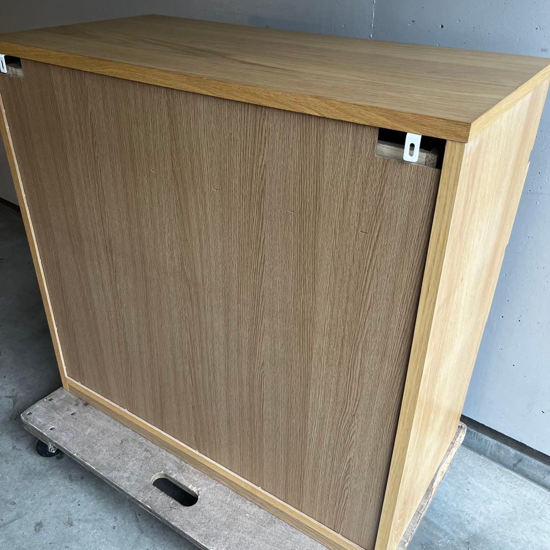 栗おこわ★無印 木製チェスト４段　オーク材