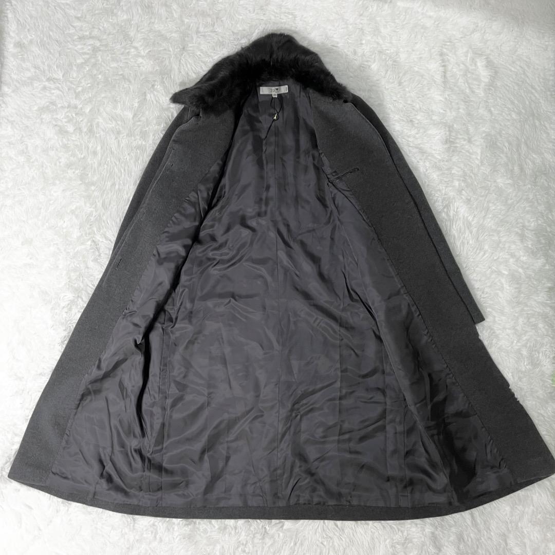 専用！！大きいサイズ 美品 ニジュウサンク ロングコート アンゴラ ファー