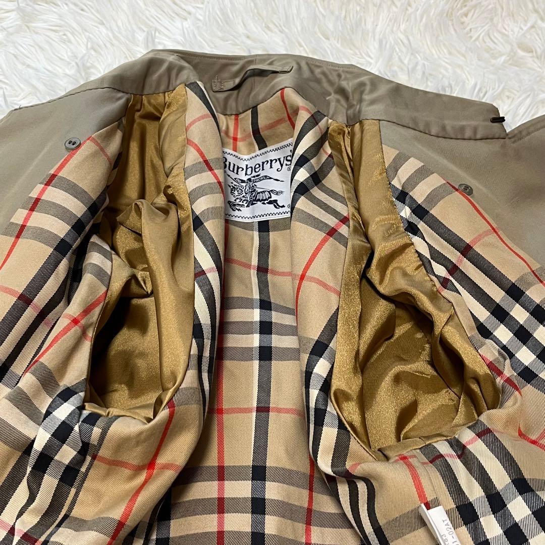 美品✨️バーバリーズ トレンチコート ギャバジン生地 カーキ ノバチェック M