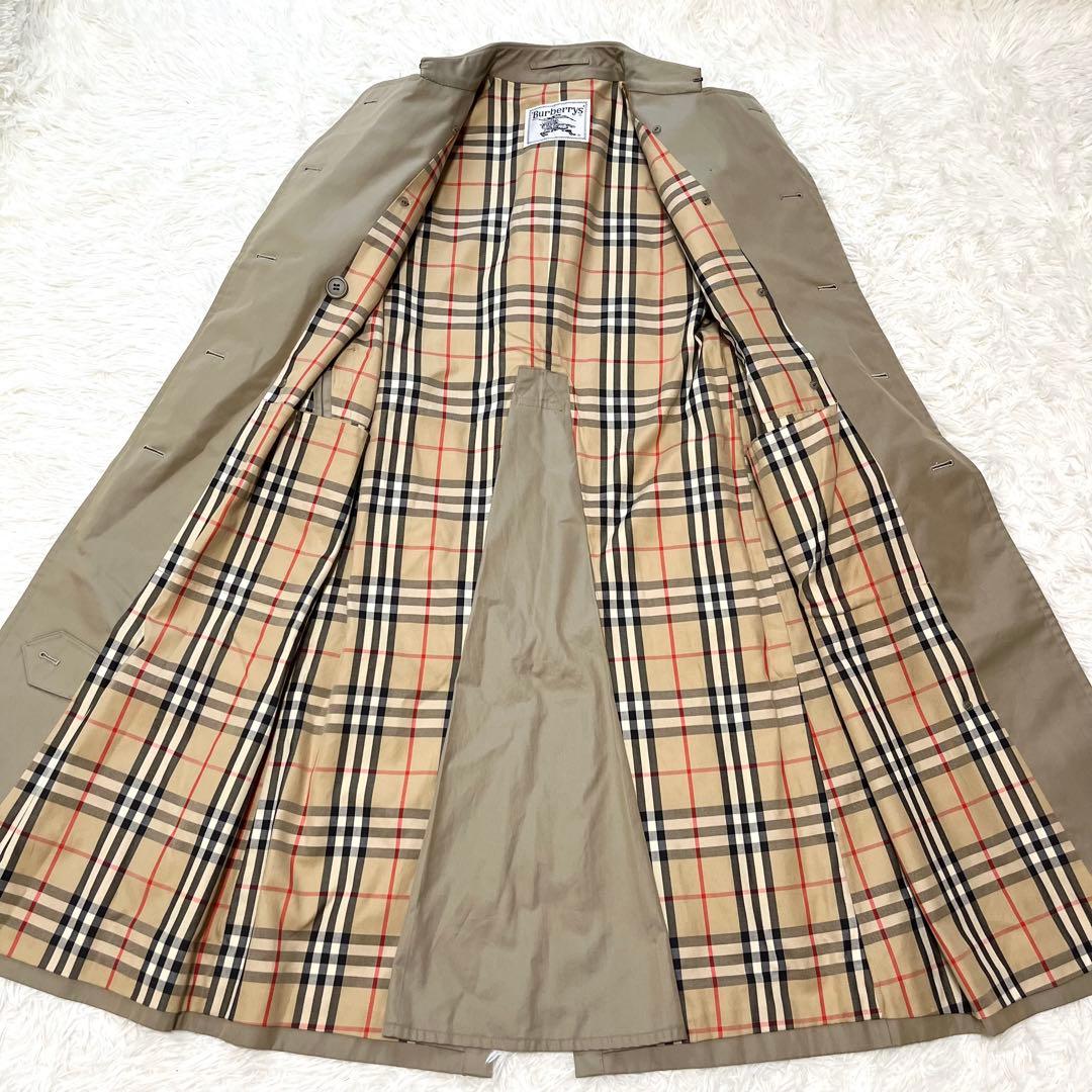 美品✨️バーバリーズ トレンチコート ギャバジン生地 カーキ ノバチェック M