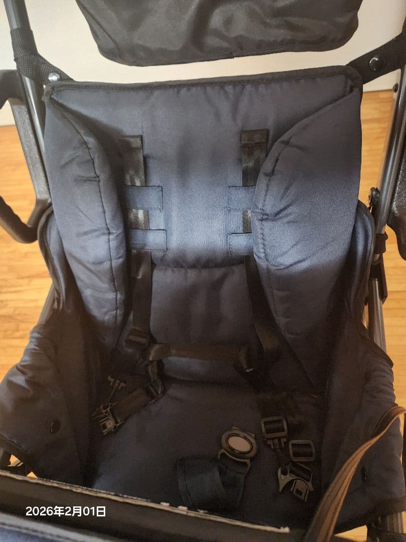 カトージ（KATOJI）の二人乗りベビーカー+付属の未使用レインカバー付き！！