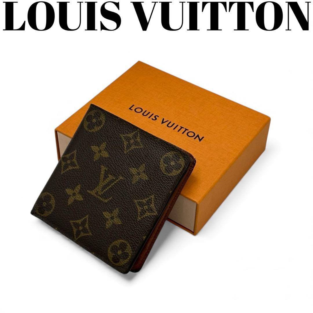 【美品】ルイヴィトン ポルトビエカルトクレディモネ 2つ折り財布 モノグラム