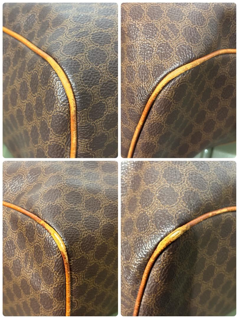 CELINE セリーヌ マカダム　レザー　ボストンバッグ　ハンドバッグ