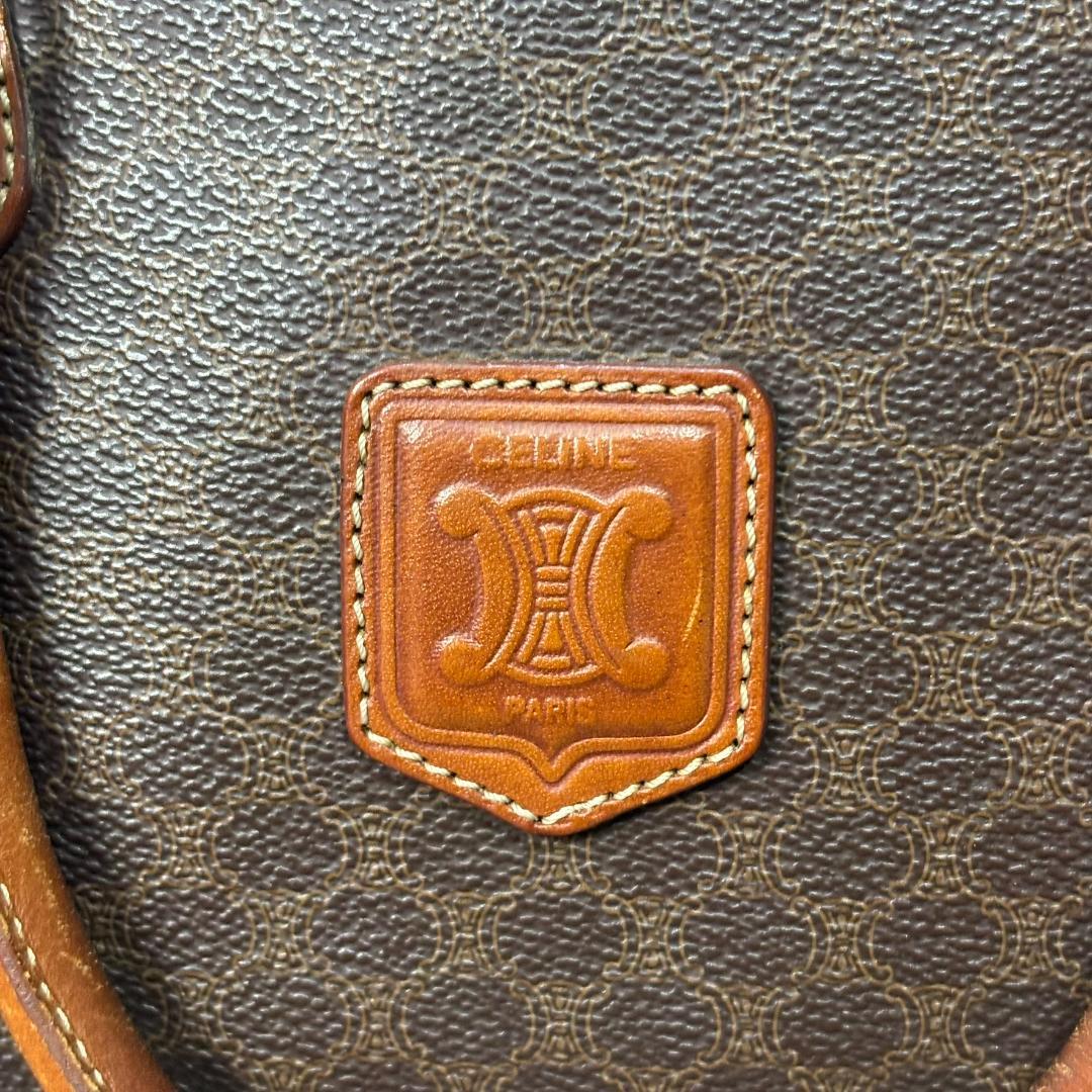 CELINE セリーヌ マカダム　レザー　ボストンバッグ　ハンドバッグ