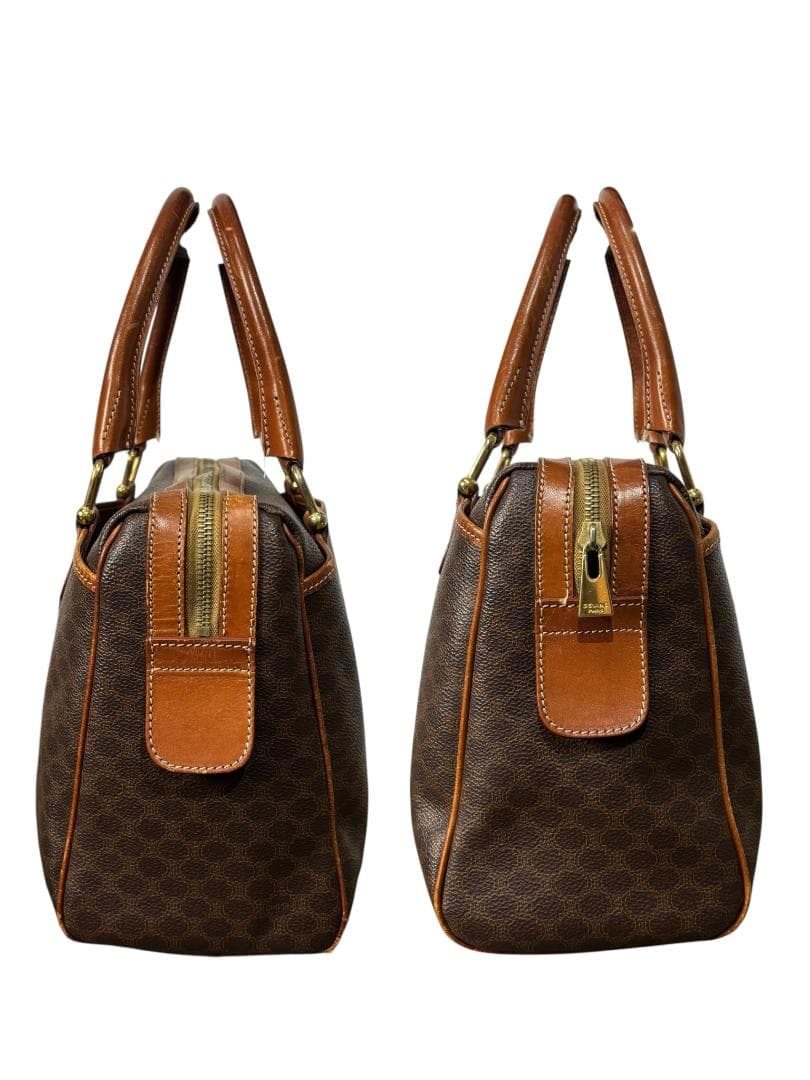 CELINE セリーヌ マカダム　レザー　ボストンバッグ　ハンドバッグ