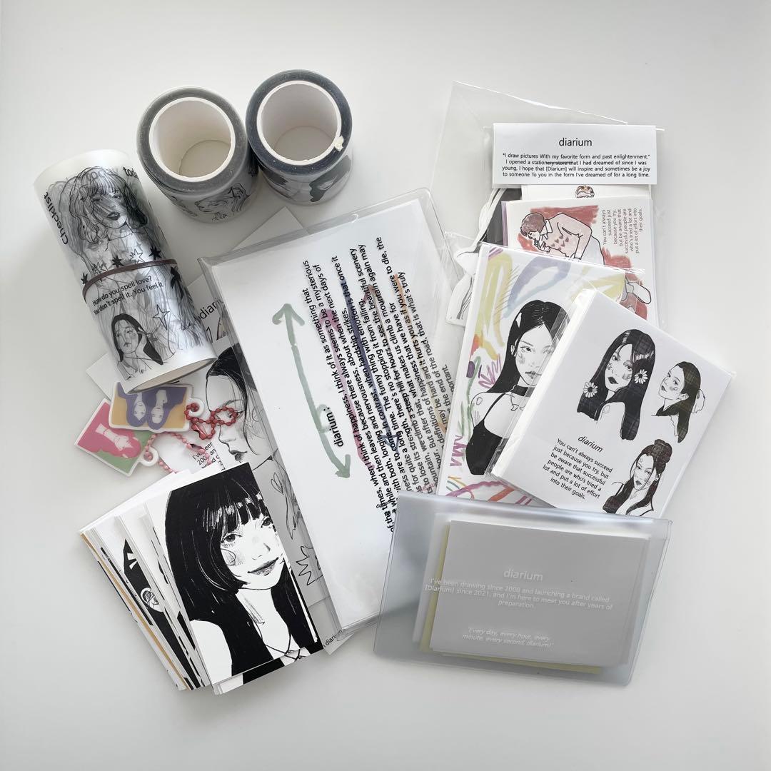 早い者勝ち　韓国　貯金　バインダー　カバー　diarium 大容量セット　2