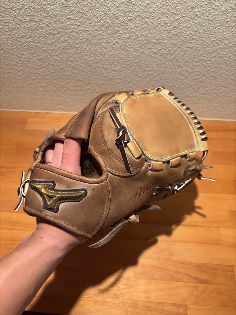 【即戦力】ミズノプロ波賀Japan 硬式 投手用グローブ　全紐交換・メンテ済み