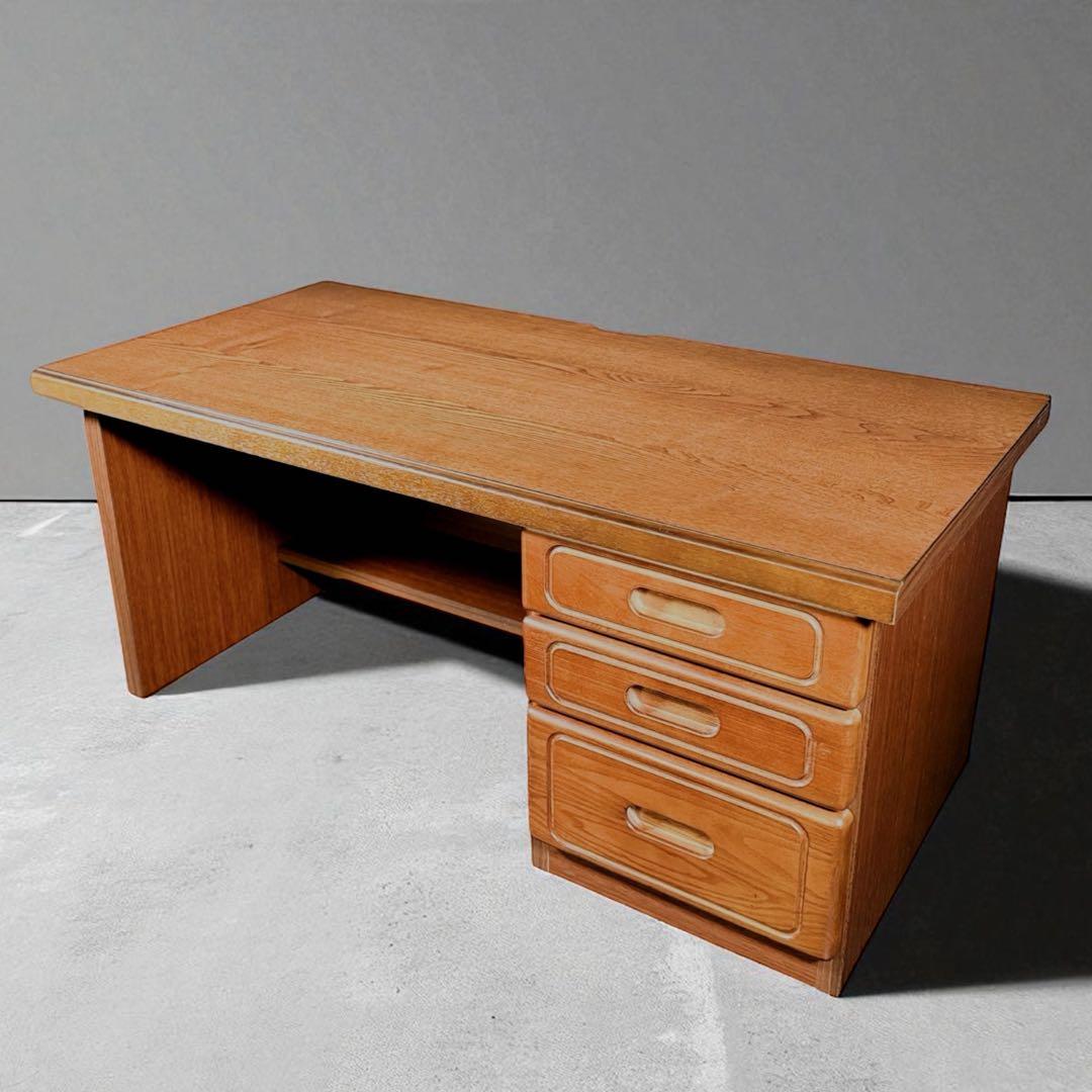 HR781 大川家具　大和ローデスク90　 日本製　座机