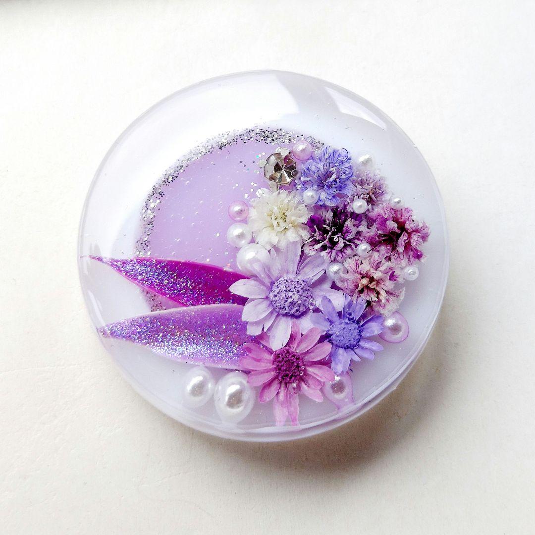 【1612】レジン　ヘアゴム　ポニーフック　ブロ―チ　ハンドメイド