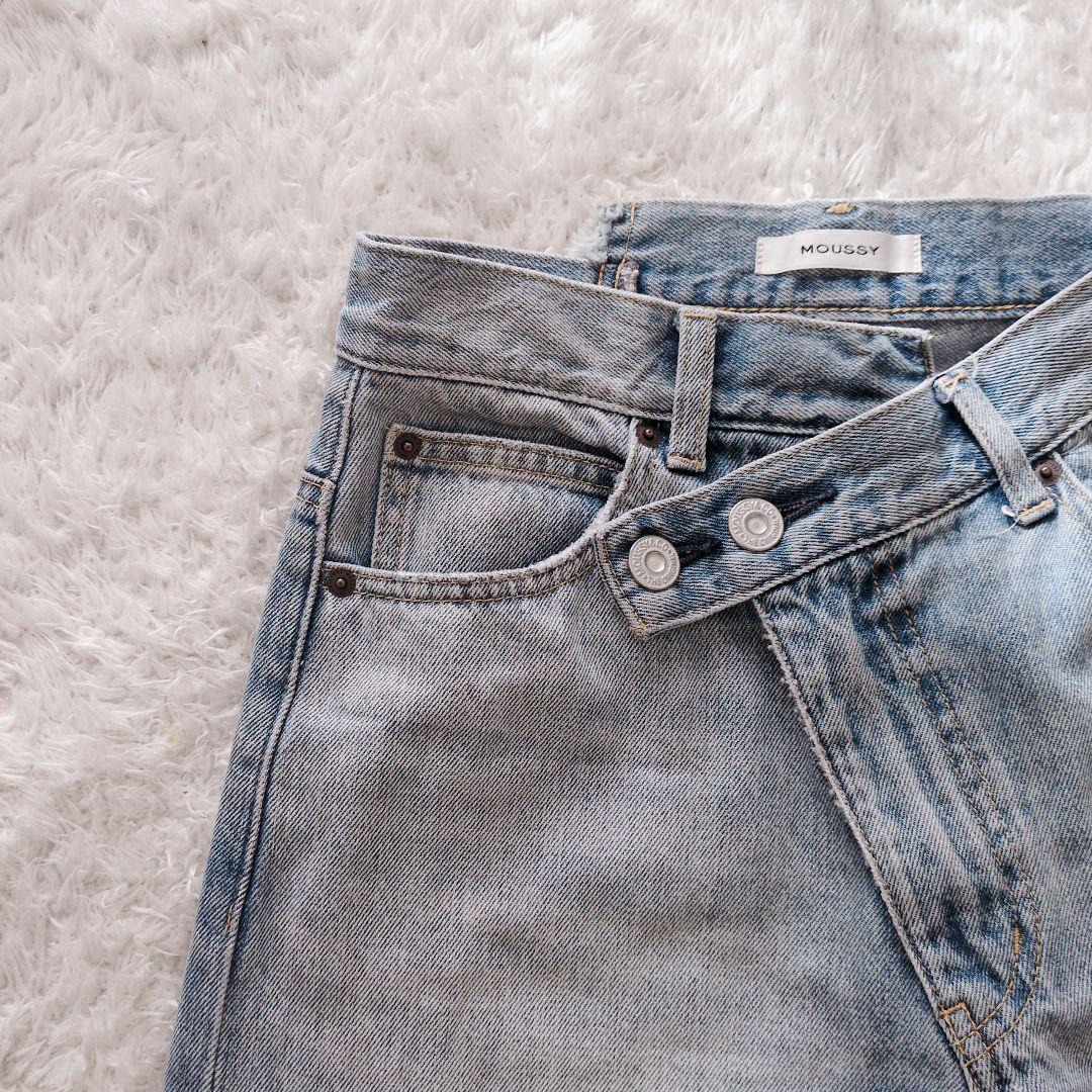 MOUSSY　CROSS WAIST WIDE STRAIGHT　サイズ2