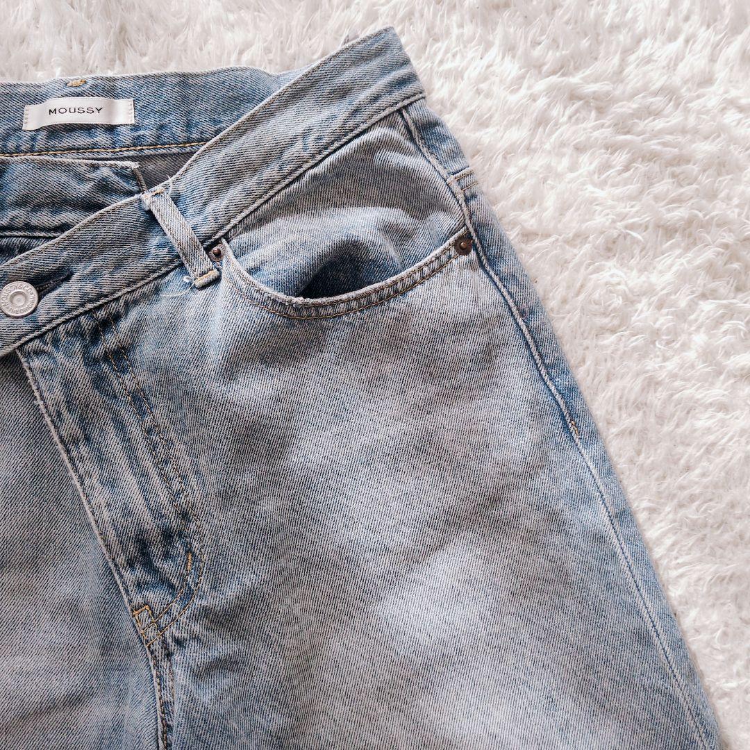 MOUSSY　CROSS WAIST WIDE STRAIGHT　サイズ2