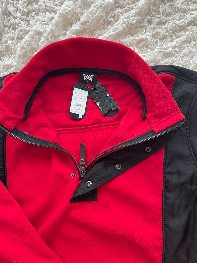 pxg フリース新品 赤黒