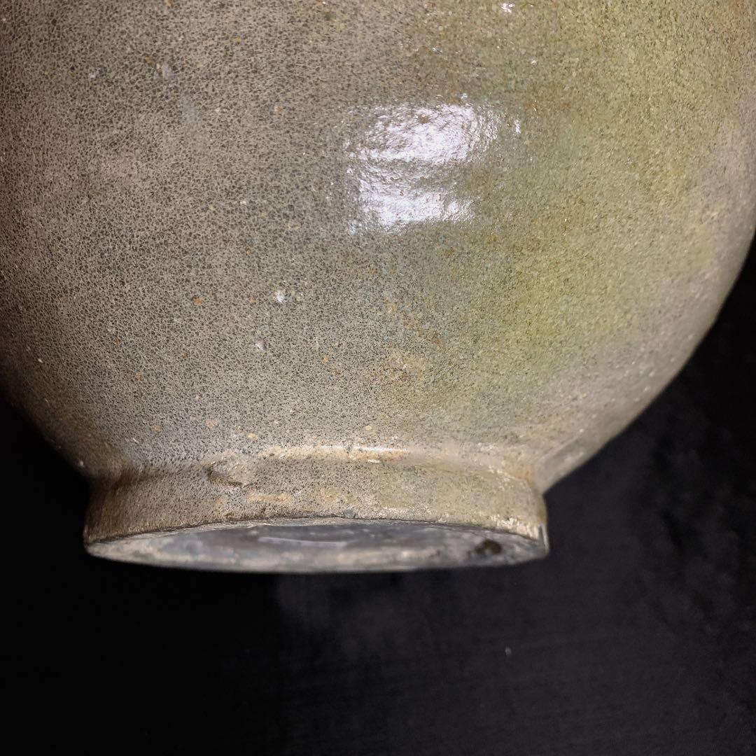 李朝　青磁器　壺　花瓶　朝鮮　韓国　骨董