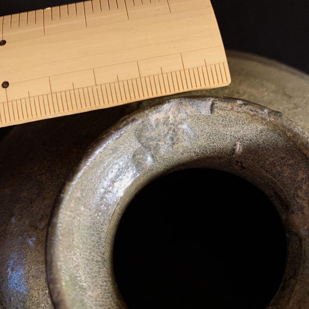 李朝　青磁器　壺　花瓶　朝鮮　韓国　骨董