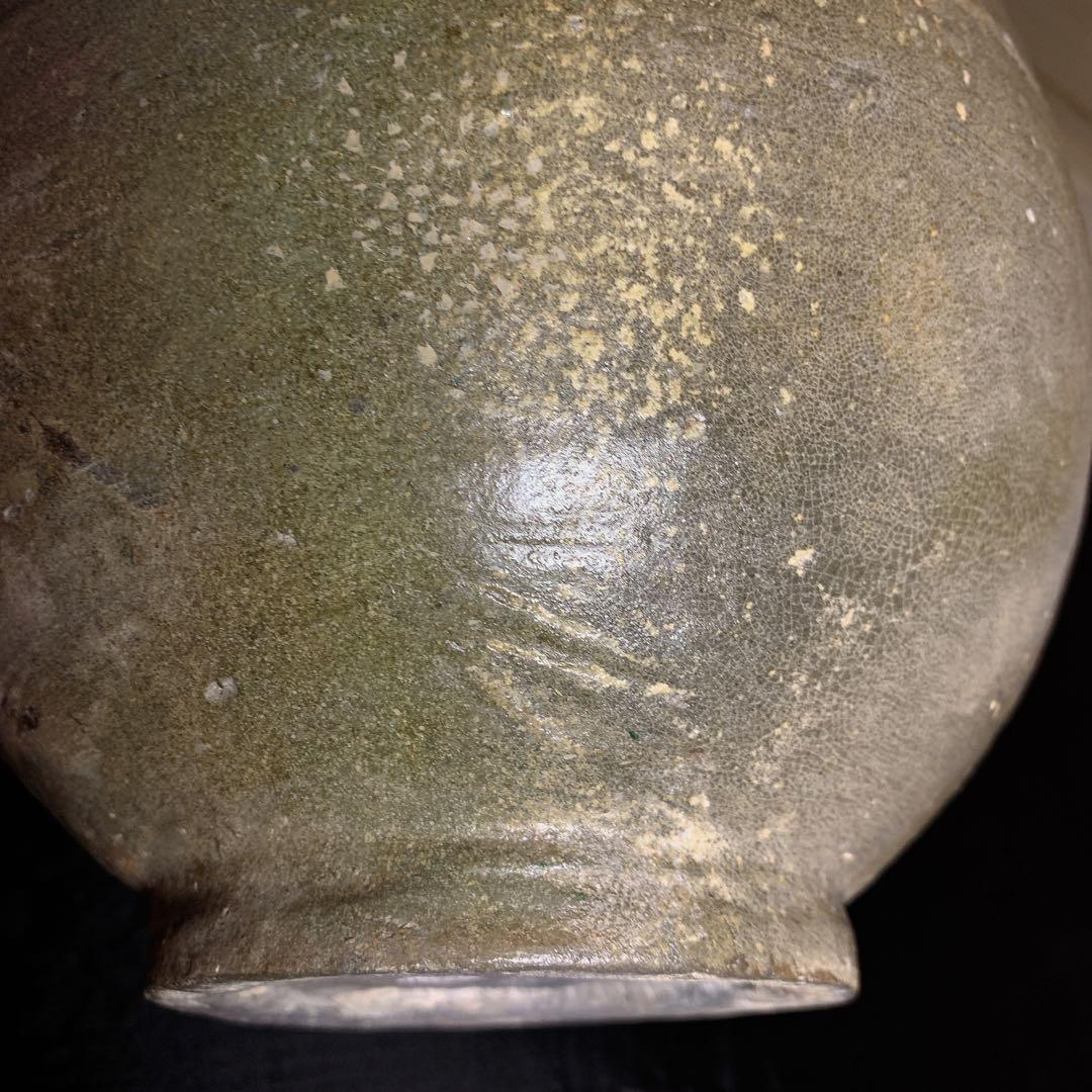 李朝　青磁器　壺　花瓶　朝鮮　韓国　骨董