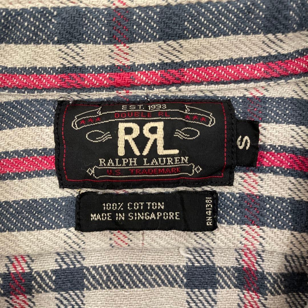 RRL ラルフローレン　三ツ星　チェック柄ネルシャツ S ダブルアールエル