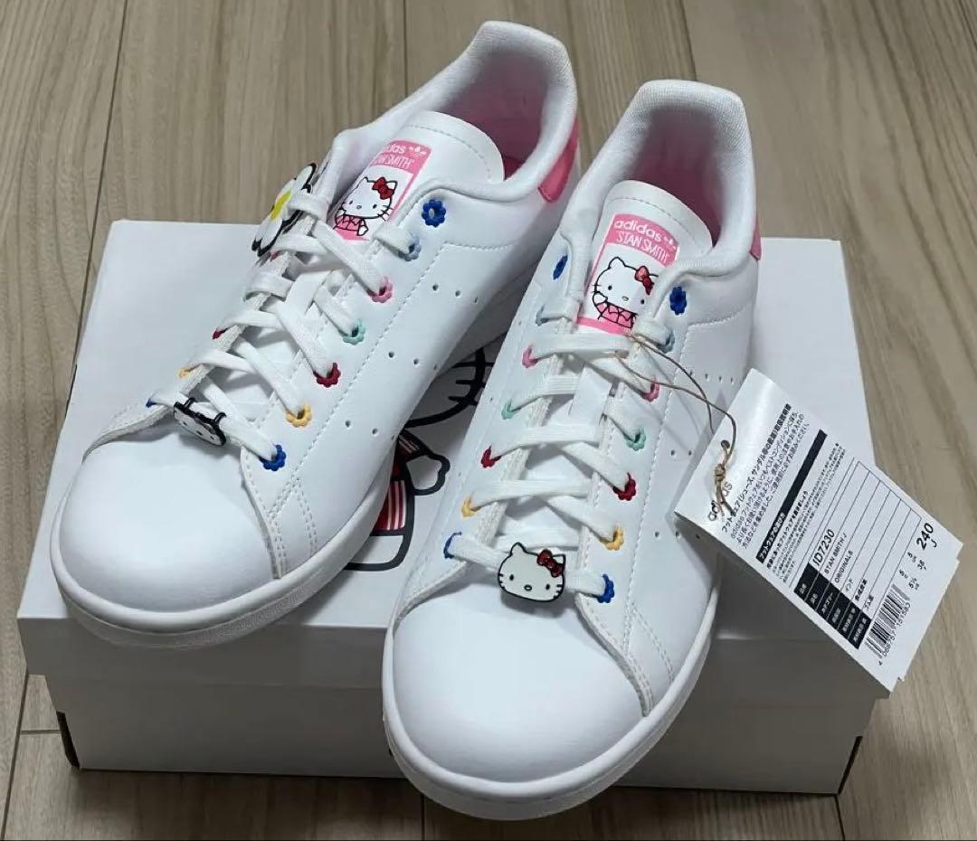 アディダス サンリオ ハローキティ スタンスミス スニーカー 24.0cm