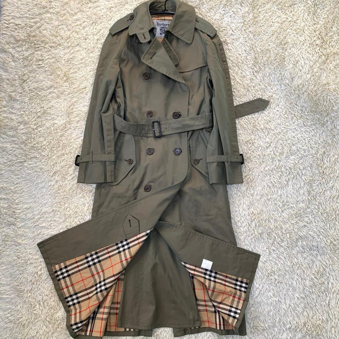 【玉蟲色/112cm丈(背面120cm)】バーバリー トレンチコート D環