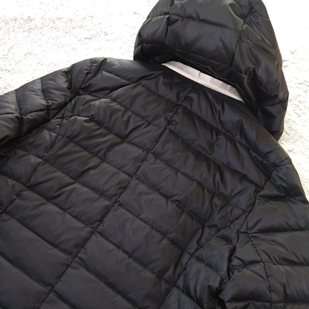 オースチンリード フード付きダウンコート　L40　ビジュー装飾つき　黒　白　現行