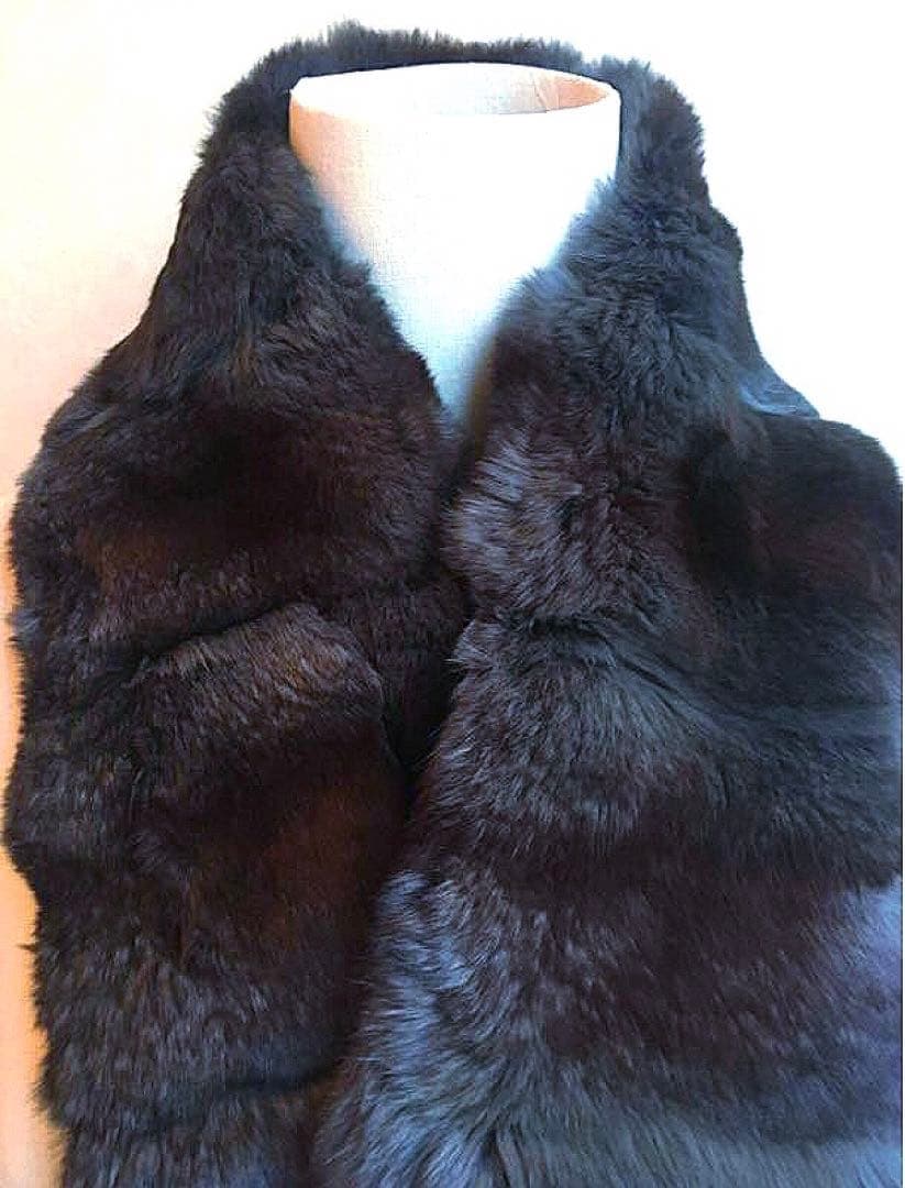 定価１４０万カタログ掲載ロロピアーナチンチラファー＆カシミア裏地マフラーストール