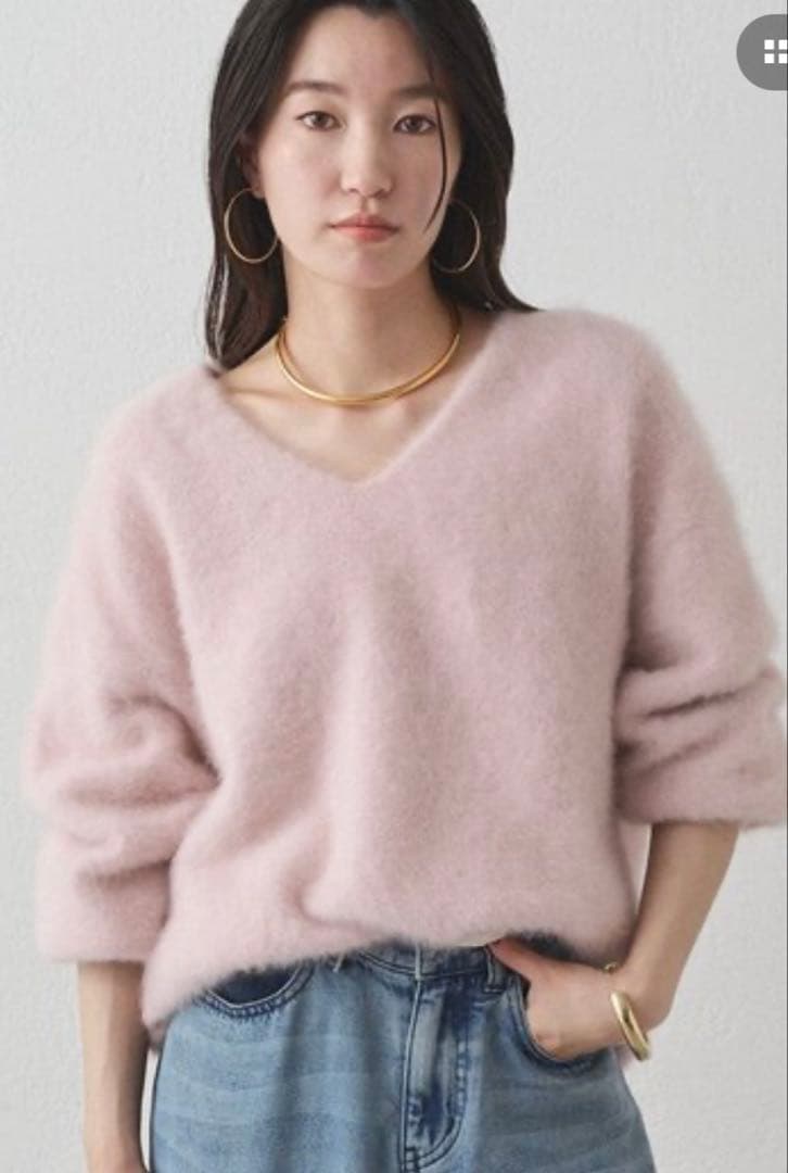 FURカシミヤVニット