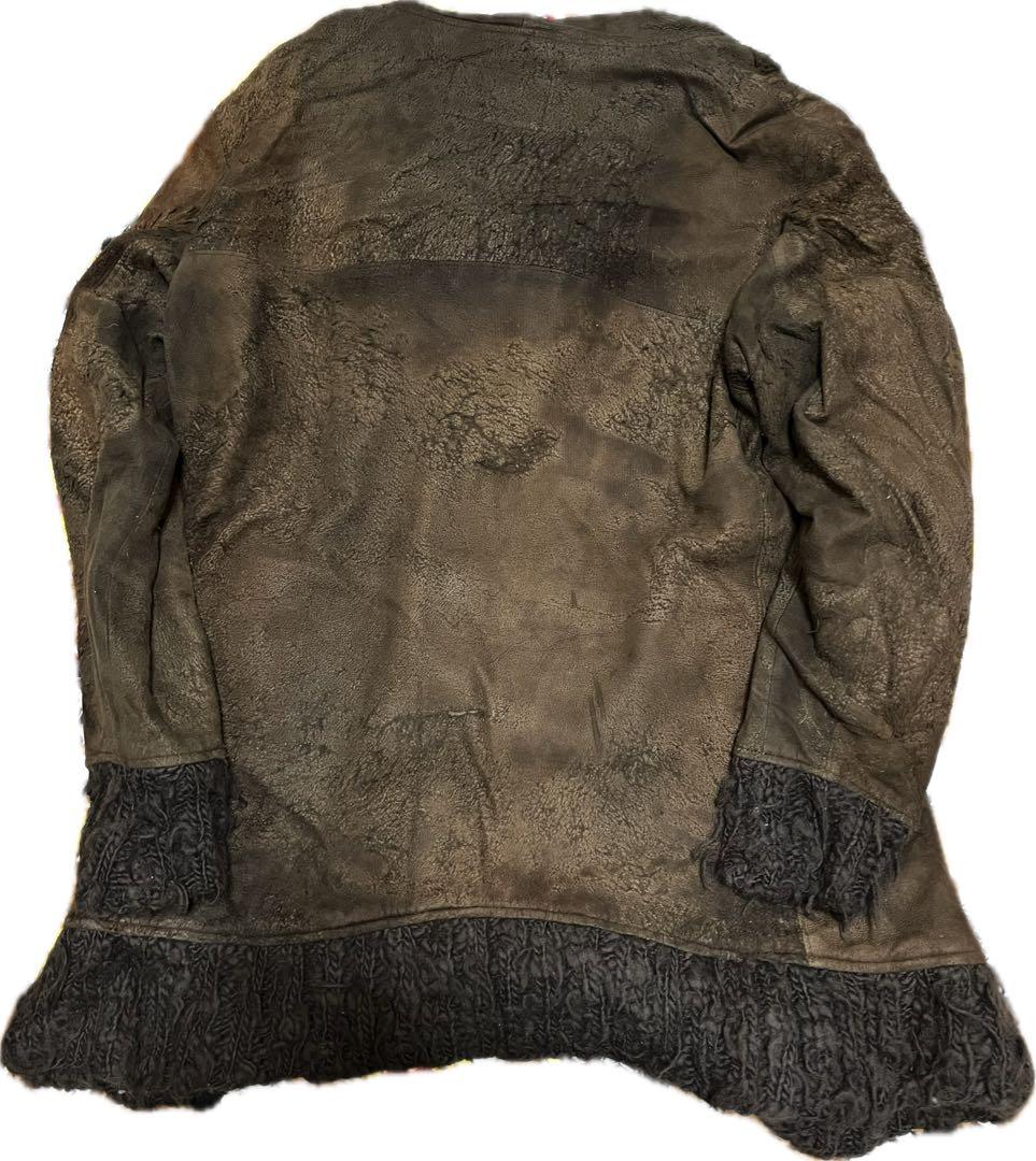 ヴ*ド様 UNDERCOVERISM ラムレザーロングジップアップパーカー