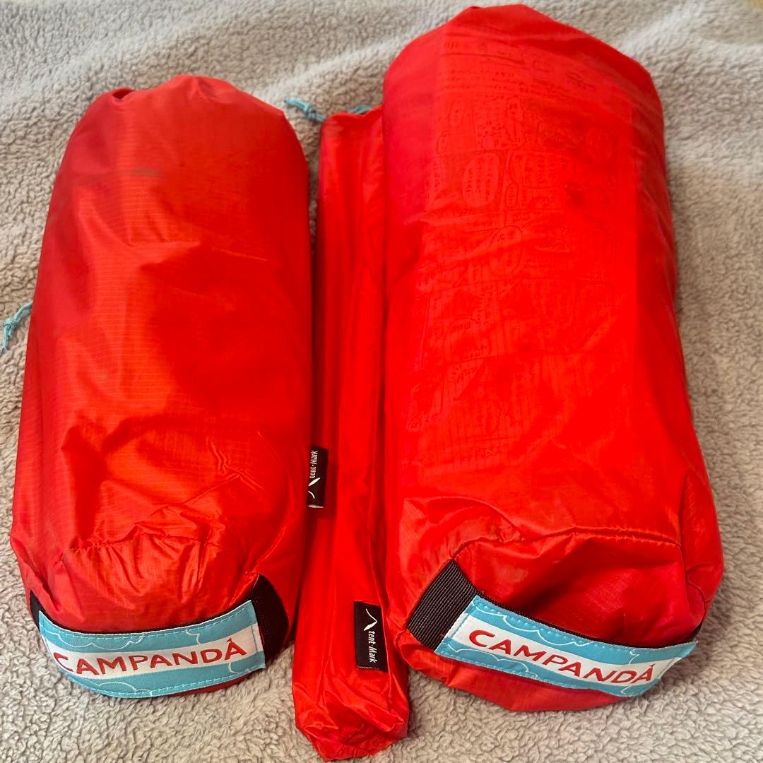 【新品未使用】テンマクデザイン キャンパンダ レッド インナーとグランドとテント