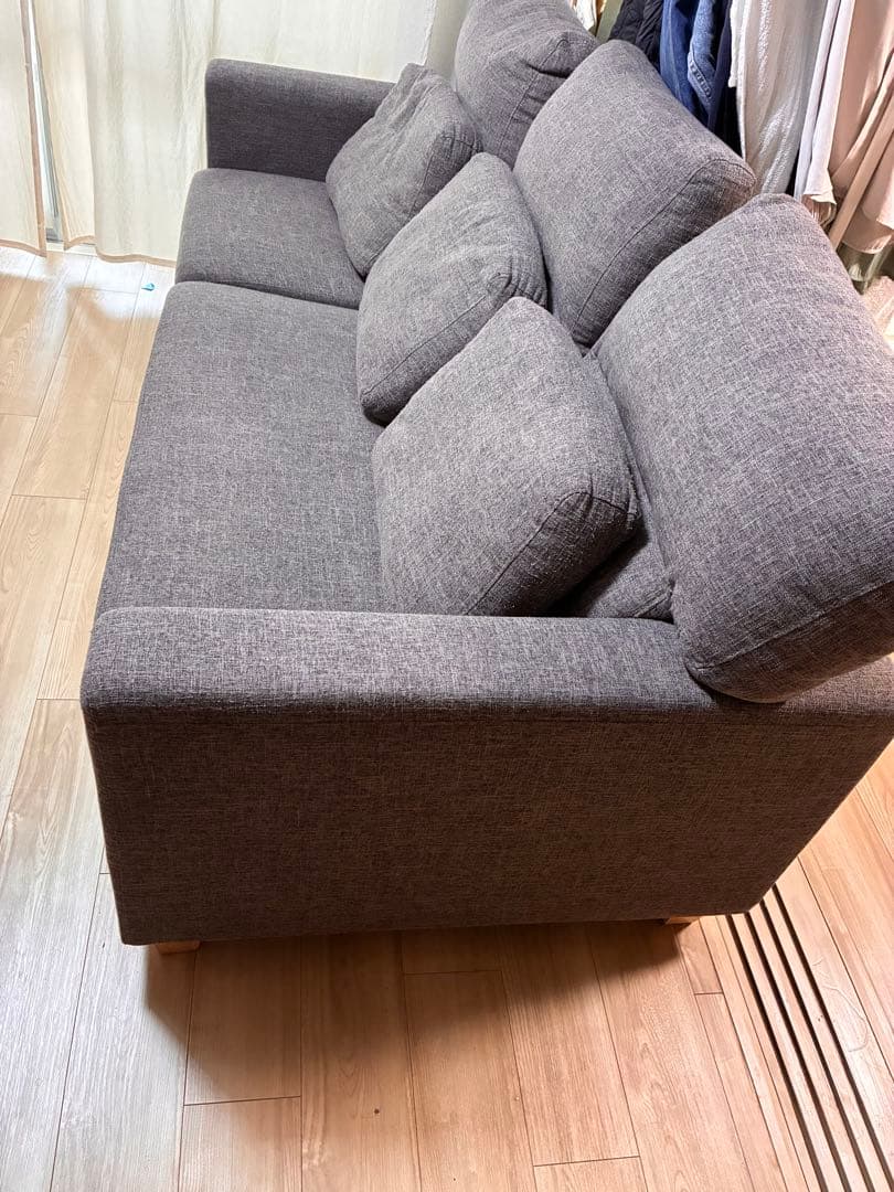 グレー 3人掛けソファ