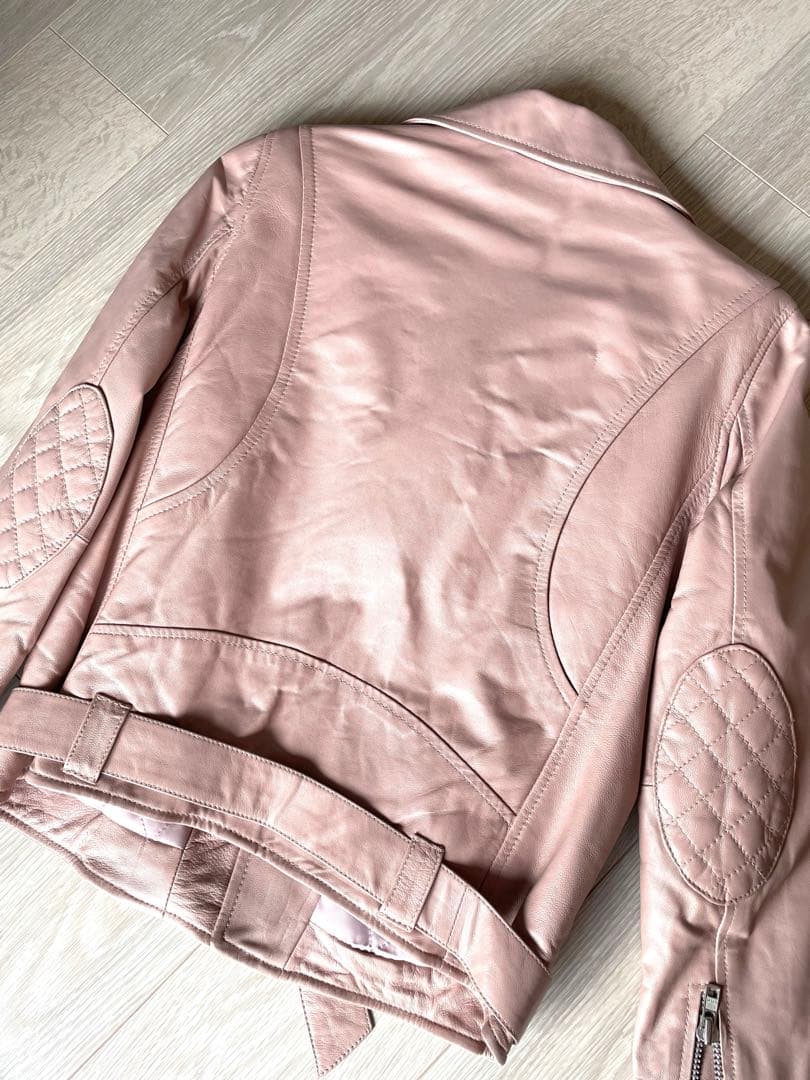 ライダースジャケット くすみピンク サイズ