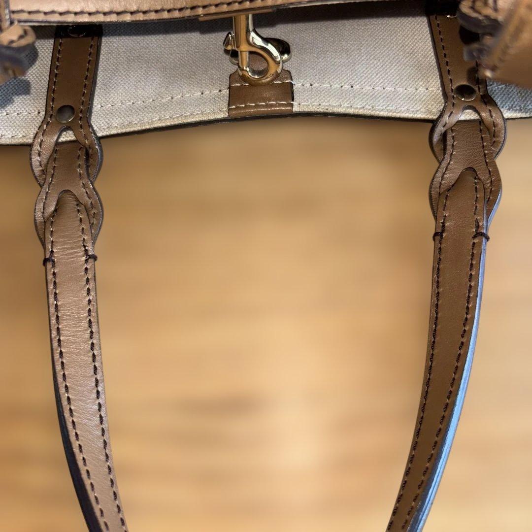 ◆ GUCCI ◆　トートバッグ　ディアマンテ　GGキャンバス　レザー　ポーチ