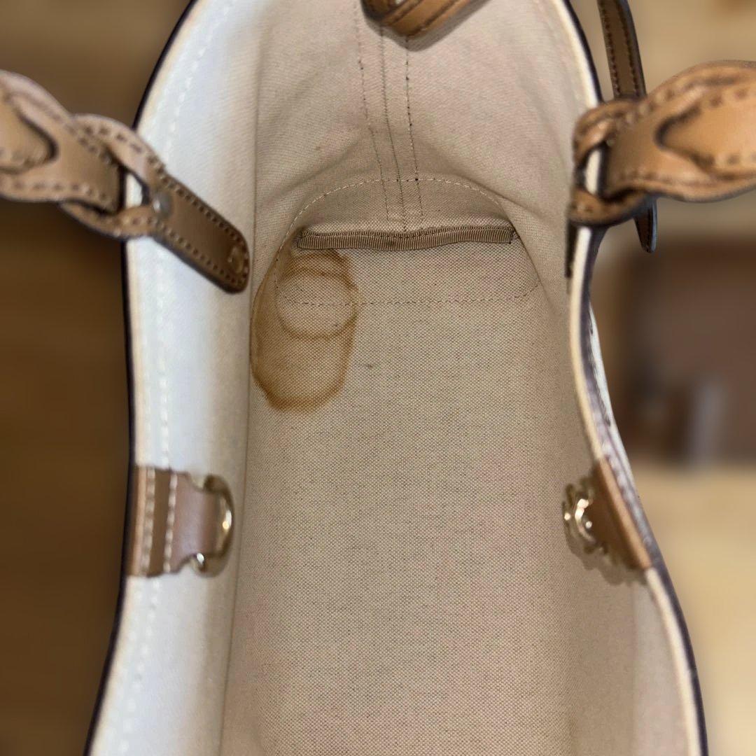 ◆ GUCCI ◆　トートバッグ　ディアマンテ　GGキャンバス　レザー　ポーチ