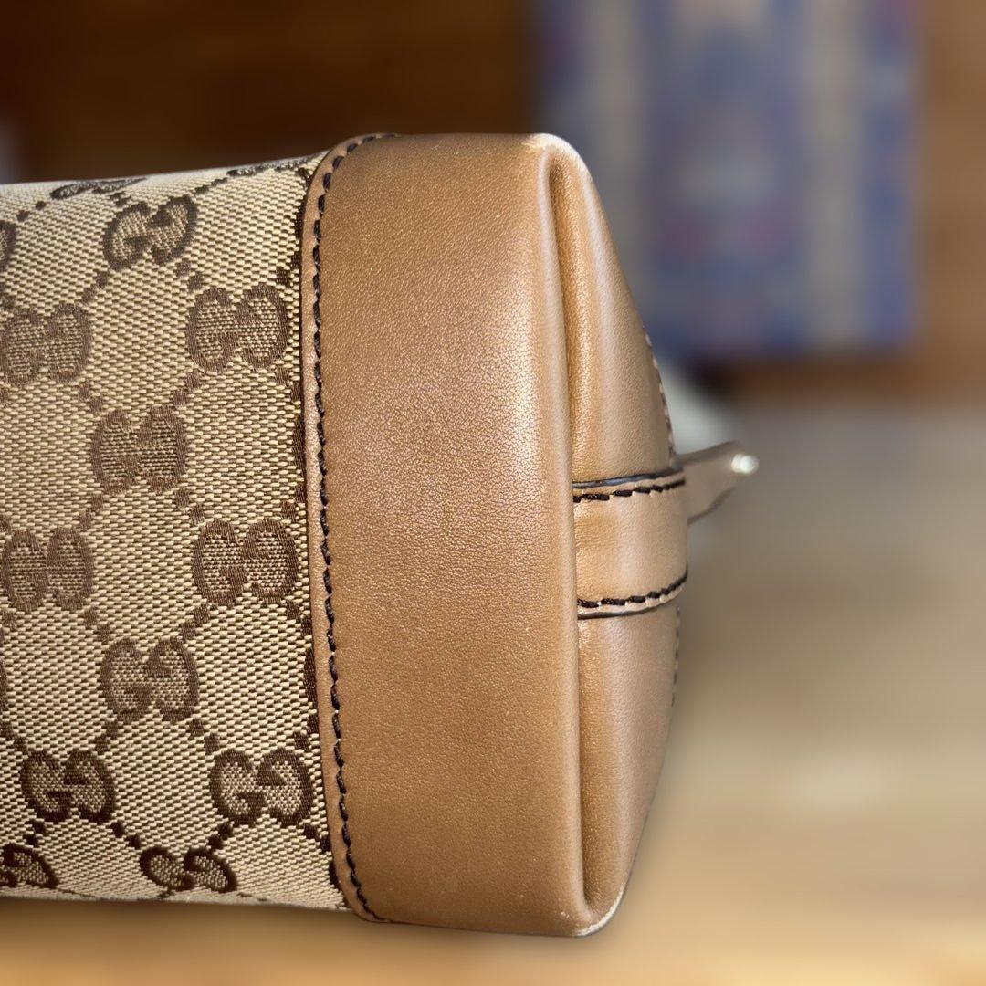 ◆ GUCCI ◆　トートバッグ　ディアマンテ　GGキャンバス　レザー　ポーチ