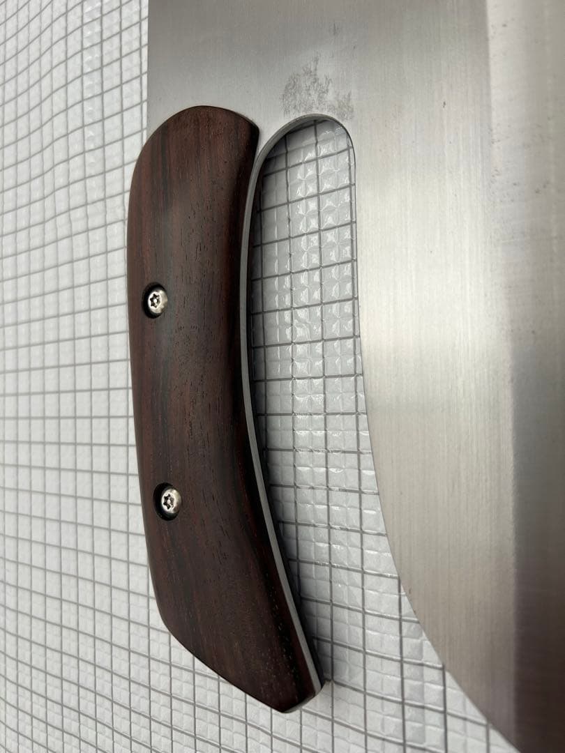 仙助 包丁 麺切り包丁 蕎麦包丁 安来鋼青紙二号 330mm 黒檀曲柄