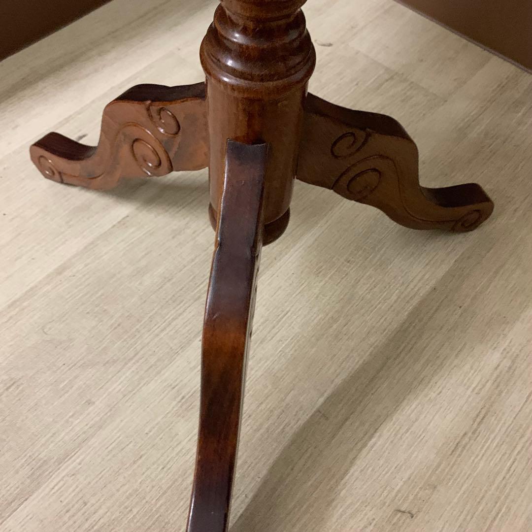 【美品】イタリー サイドテーブル 象嵌 彫刻 クラシック 西洋