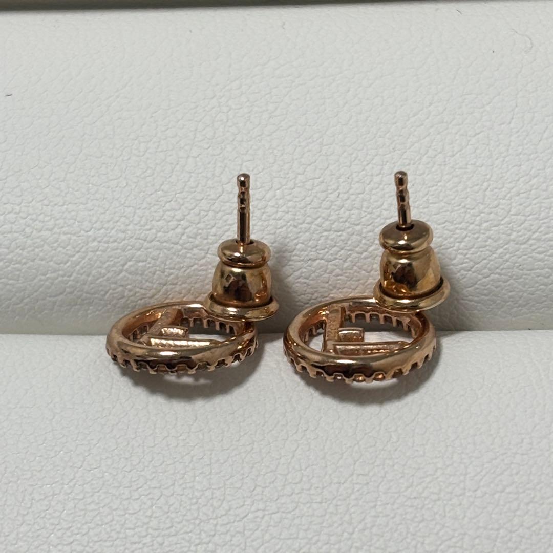 FENDI フェンディ ラインストーン ピアス ゴールド 1A4220