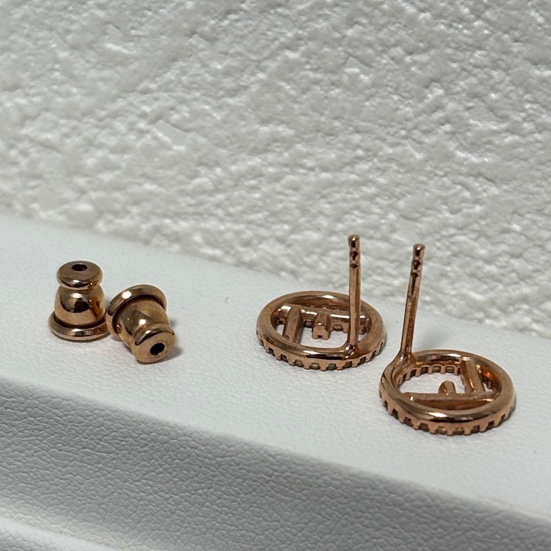 FENDI フェンディ ラインストーン ピアス ゴールド 1A4220