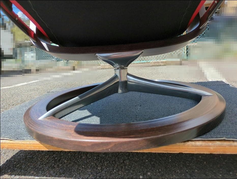 〈セット販売〉エコーネス ストレスレスチェア 赤 正規品 ① オットマン