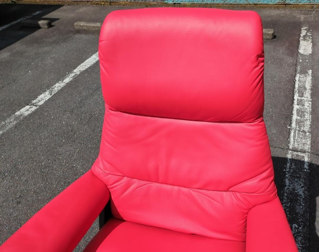 〈セット販売〉エコーネス ストレスレスチェア 赤 正規品 ① オットマン