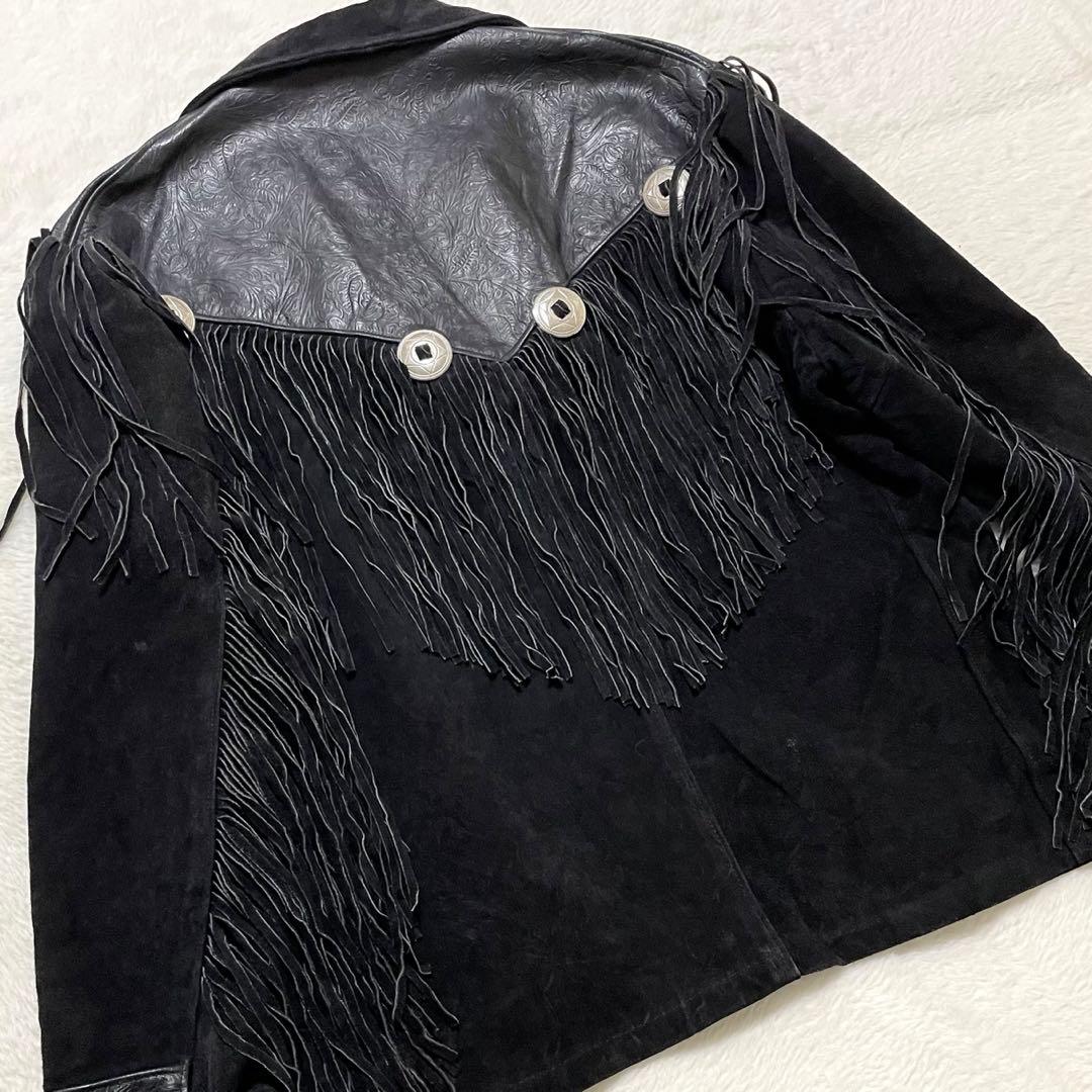 超希少46サイズ schott レザージャケット ウエスタン フリンジ