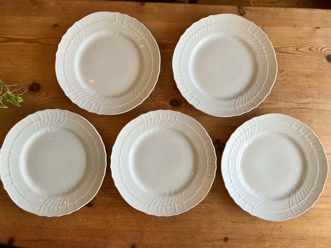 ジノリ　ベッキオホワイト　26ディナープレート×5