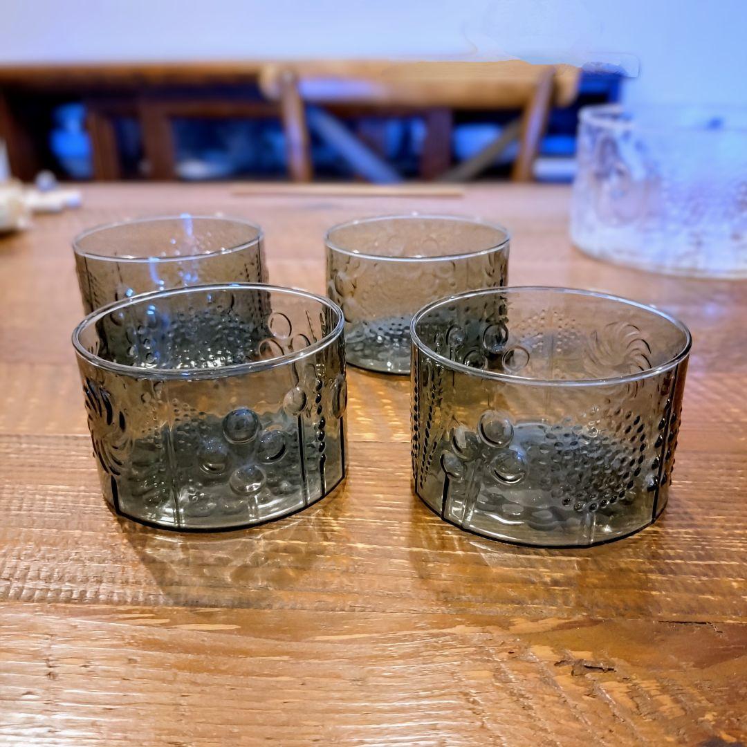 ヴィンテージ ヌータヤルヴィ フローラ ボウル 8cm グレー 4個 イッタラ