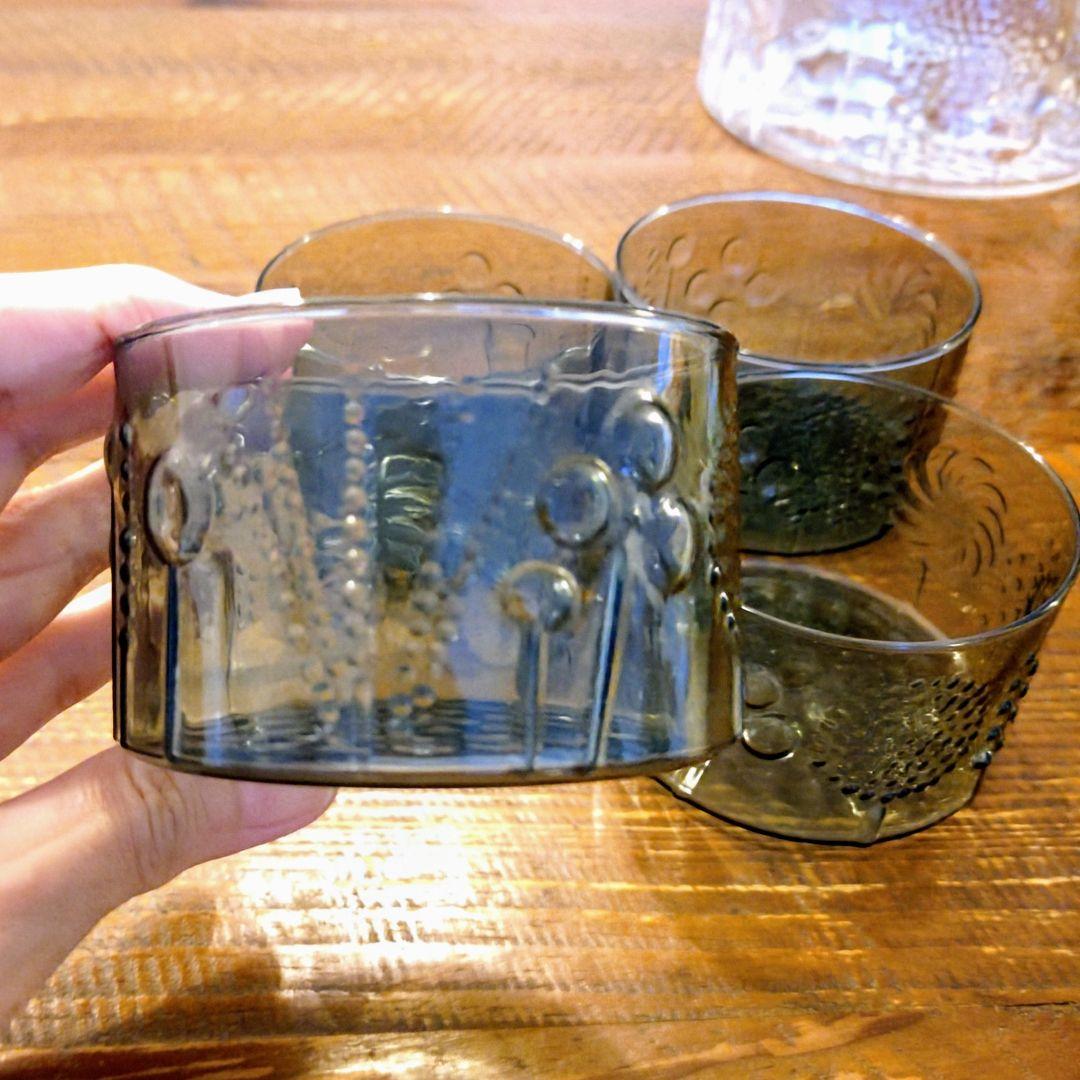 ヴィンテージ ヌータヤルヴィ フローラ ボウル 8cm グレー 4個 イッタラ