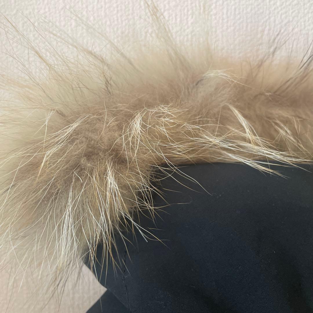 DANTON ブラックダウンジャケット フード付き