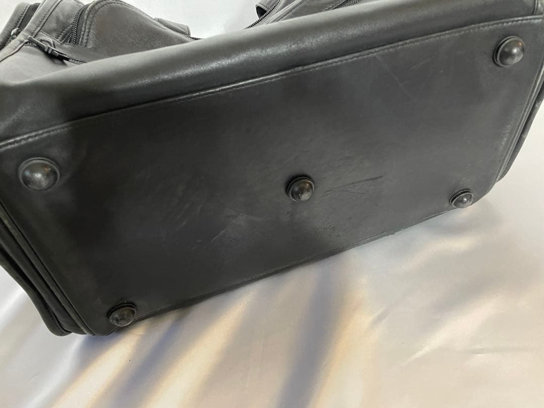 TUMI 9221D3 ブラック レザー ボストンバッグ