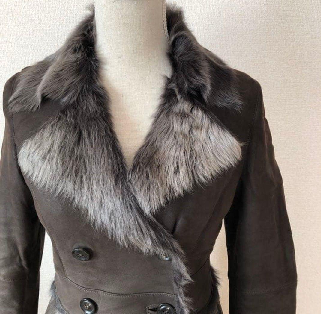 【希少】EPOCA エポカ　サイズL 羊革　本革　ムートンコート