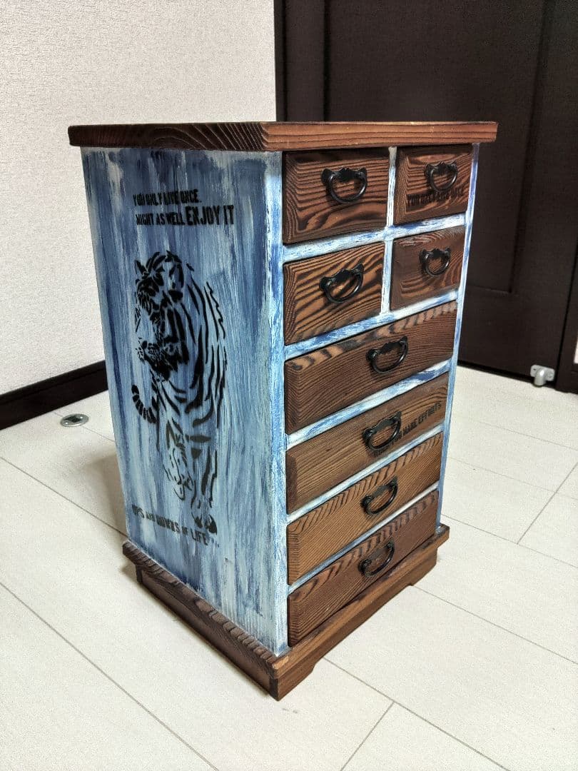 昭和レトロ 小引き出し 小物入れ アンティーク 時代家具 ディスプレイ　虎